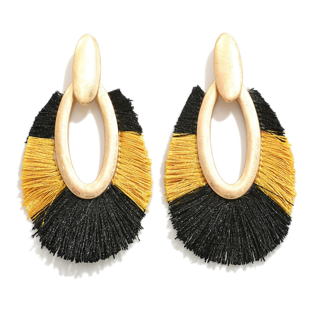 Game Day Tassel Drop Earrings