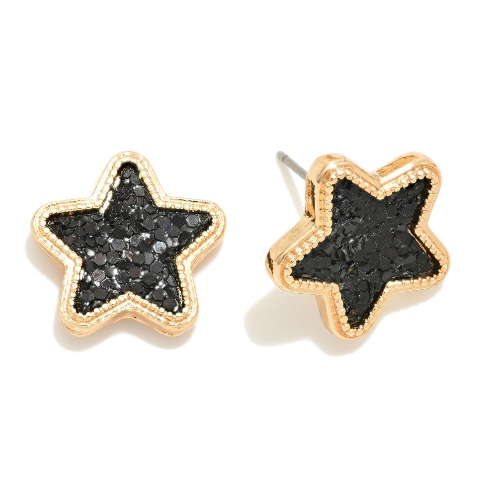 Glitter Star Studs