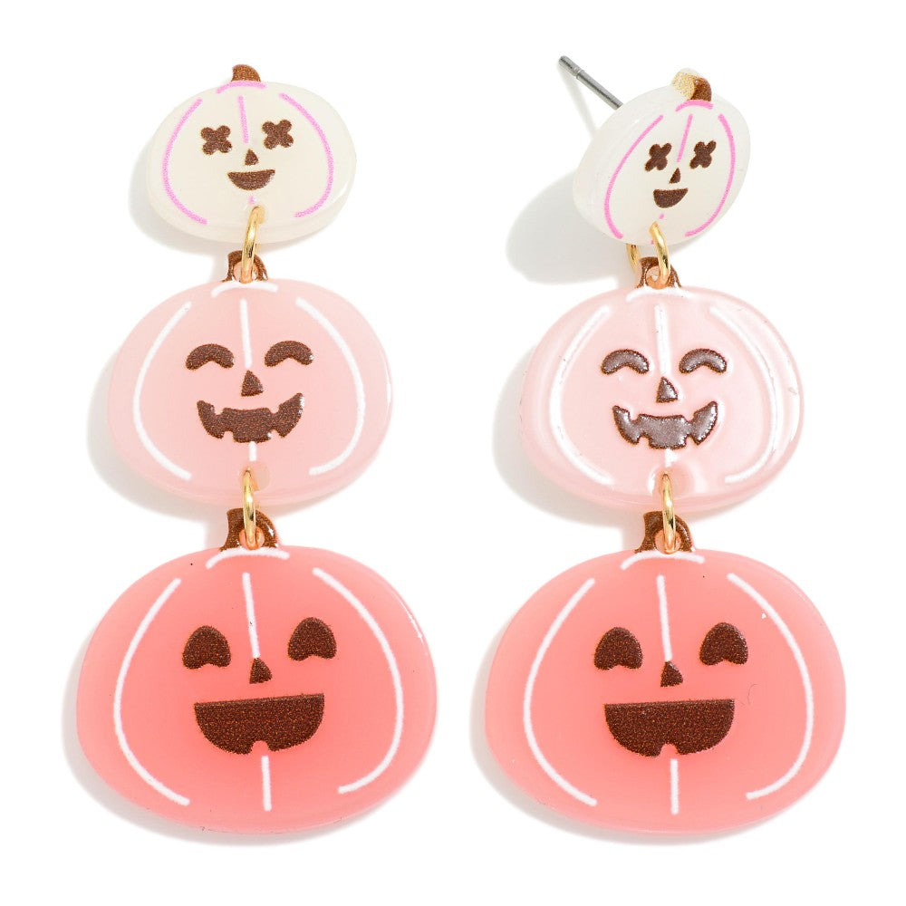 Pink Pumpkin Earrings