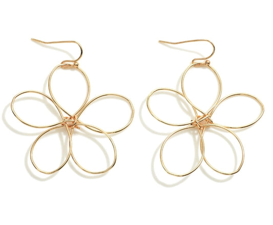 Gold Flower Earrings