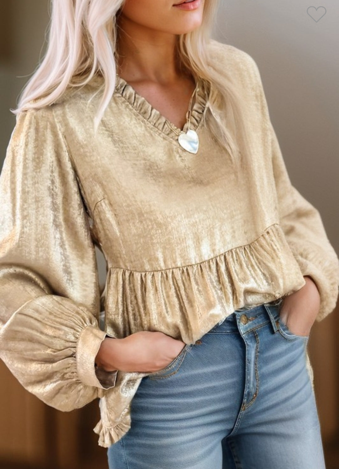 Metallic Gold Blouse