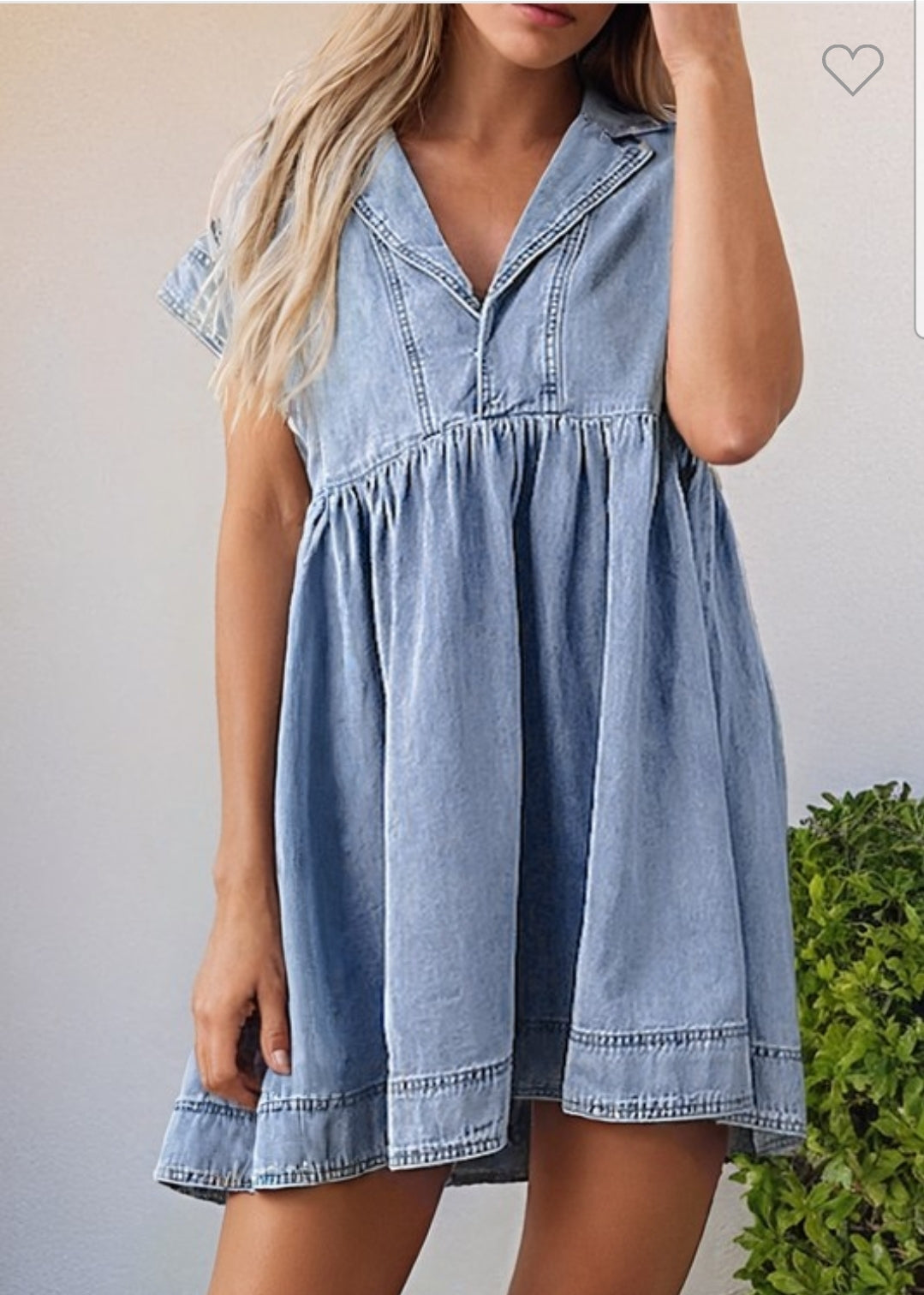 Denim Babydoll Dress